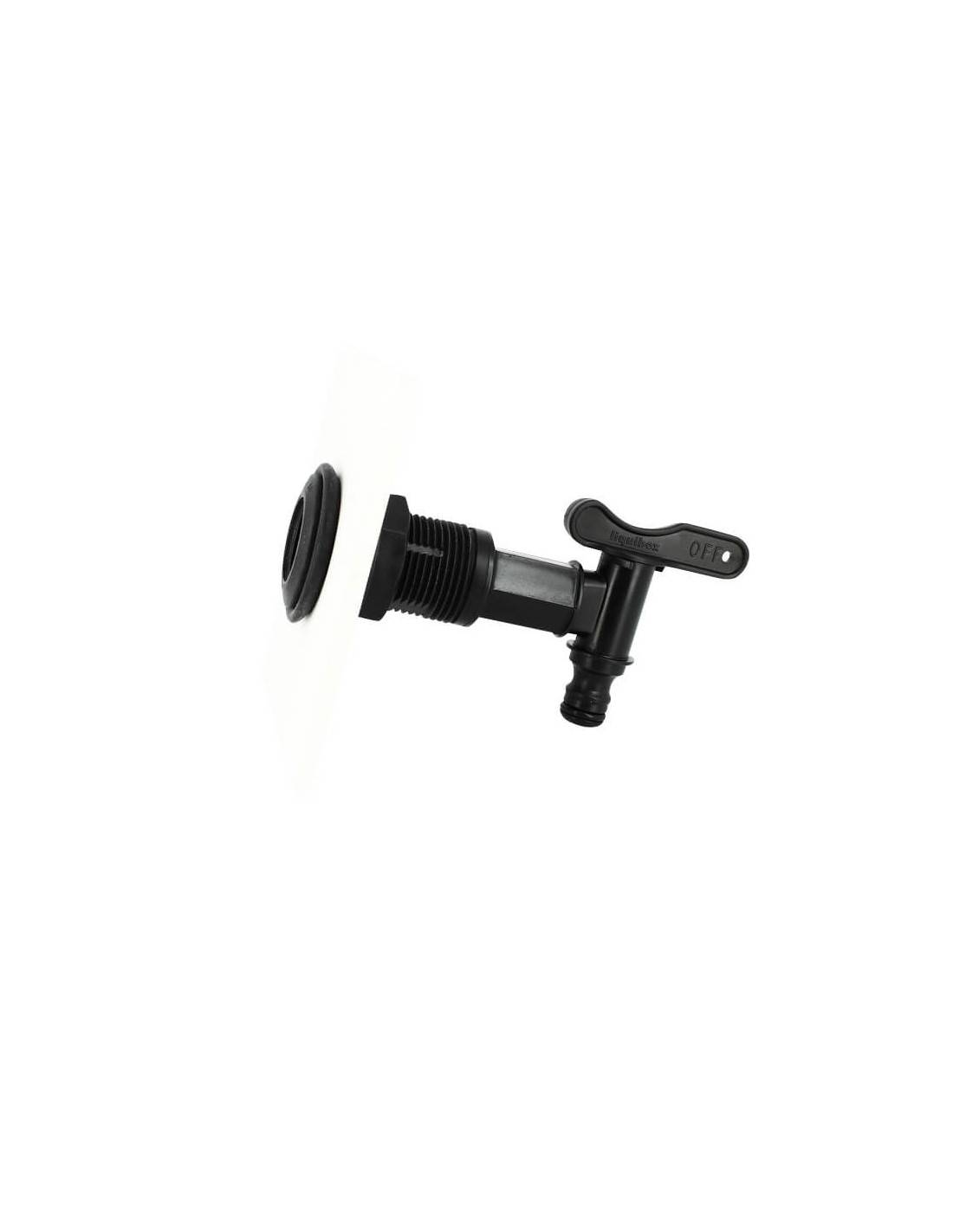 Passe Paroi auto-étanche Mâle 1'' - Femelle 3/4'' et robinet PEHD - Imagen 1