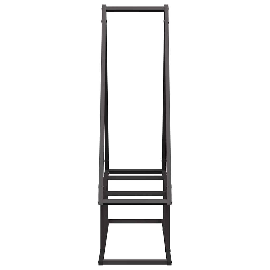 Range-bûches acier robuste pour cheminée intérieur & extérieur Noir 80x90cm – ComfortXL Outdoor Living - Image 6