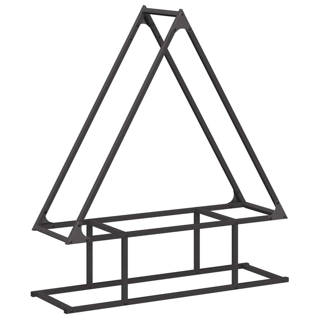 Range-bûches acier robuste pour cheminée intérieur & extérieur Noir 80x90cm – ComfortXL Outdoor Living - Image 2