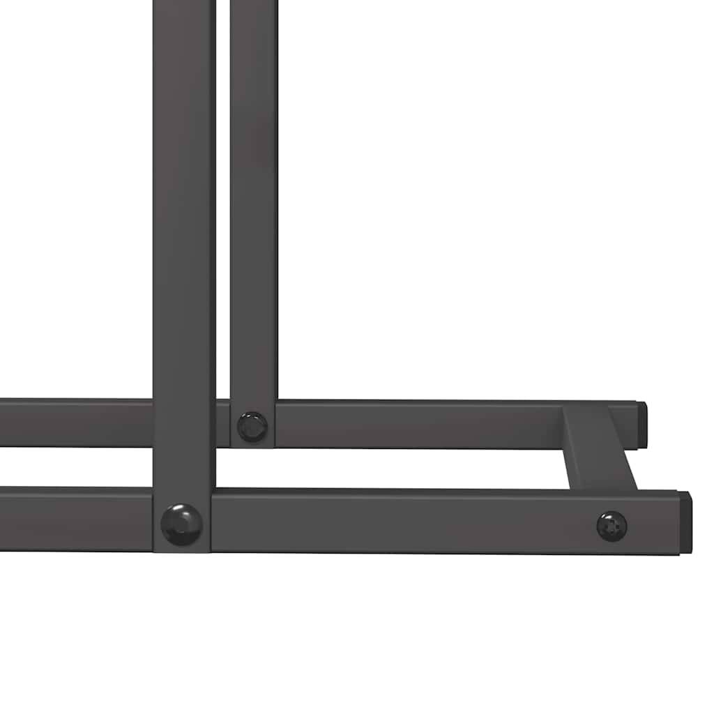 Range-bûches acier robuste pour cheminée intérieur & extérieur Noir 80x90cm – ComfortXL Outdoor Living - Image 8