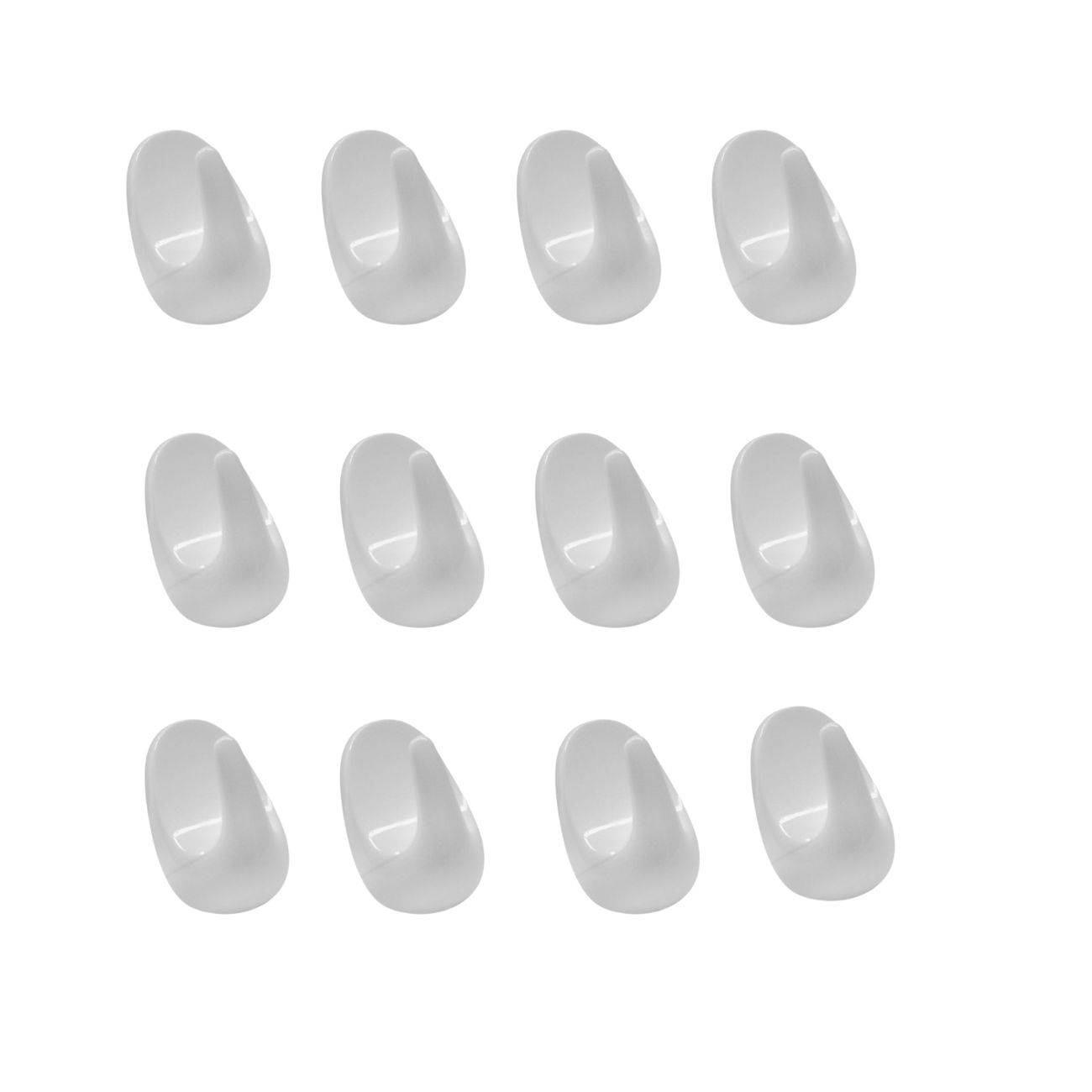 Crochets adhésifs muraux Lot de 2 en plastique de 2,5 cm Fackelmann Tecno - Image 1