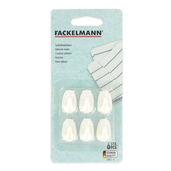 Crochets adhésifs muraux Lot de 2 en plastique de 2,5 cm Fackelmann Tecno - Image 2