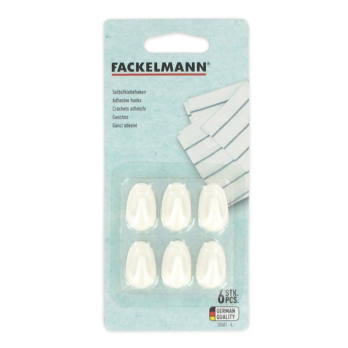 Crochets adhésifs muraux Lot de 2 en plastique de 2,5 cm Fackelmann Tecno - Image 2