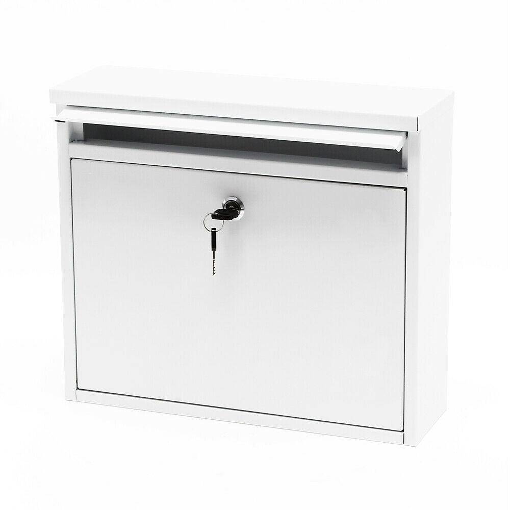Helloshop26 - Boite aux lettres design boite postale murale design 32 x 36 x 11,5 cm blanc - Imagen 3