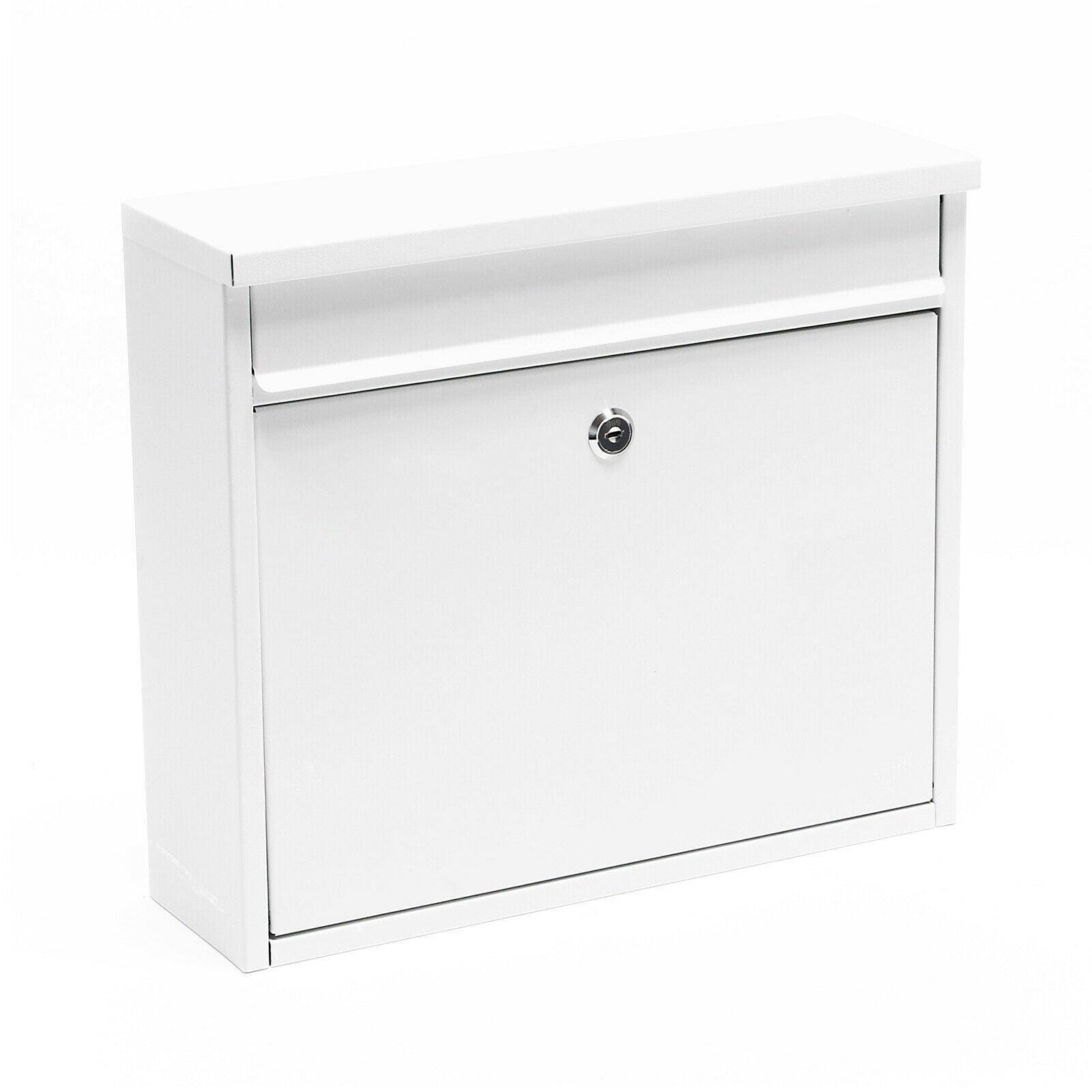 Helloshop26 - Boite aux lettres design boite postale murale design 32 x 36 x 11,5 cm blanc - Imagen 1