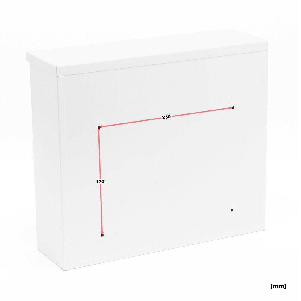 Helloshop26 - Boite aux lettres design boite postale murale design 32 x 36 x 11,5 cm blanc - Imagen 4