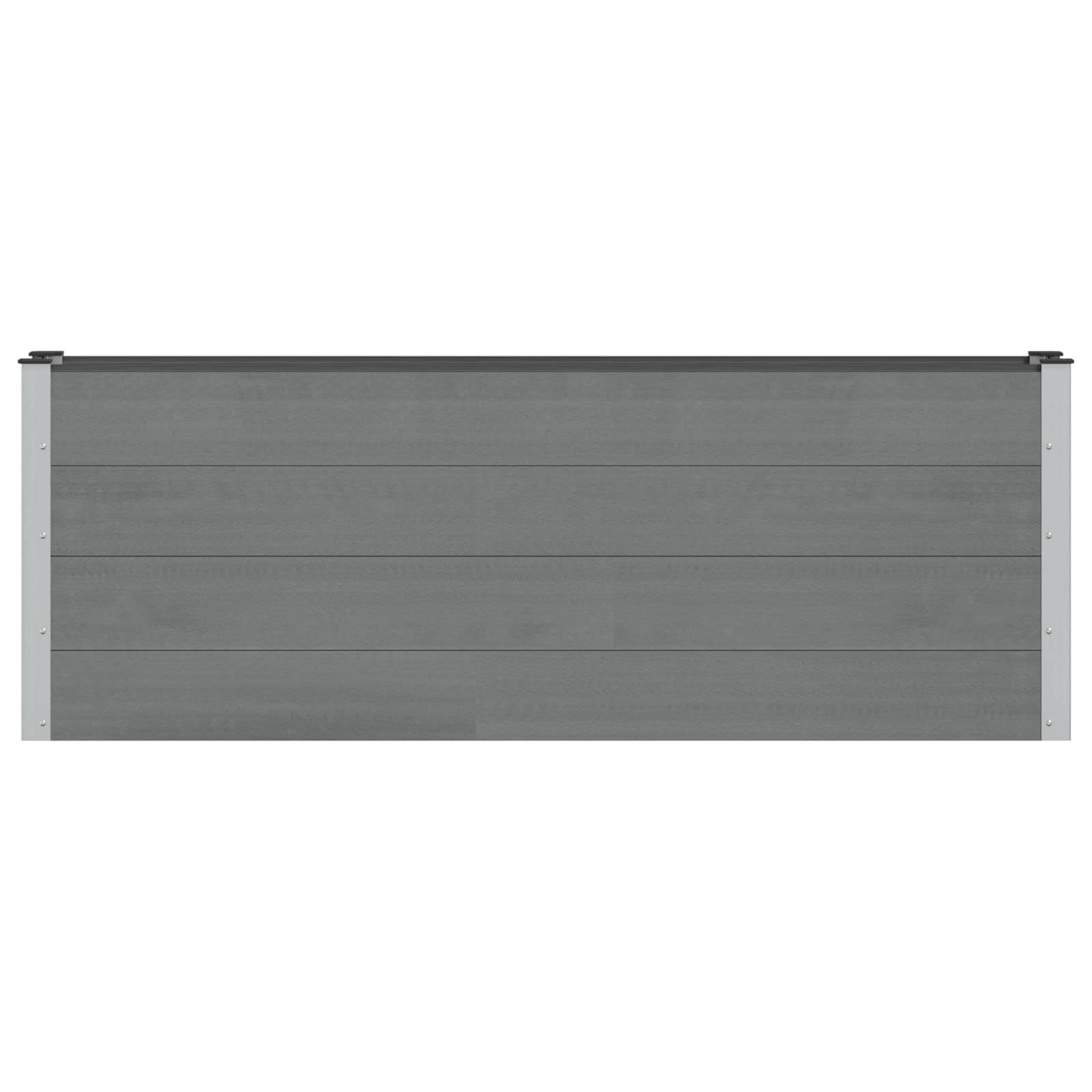 ComfortXL - Haut potager surélevé WPC aluminium extérieur plantation légumes 200x72cm noir - ComfortXL Outdoor Living - Image 2