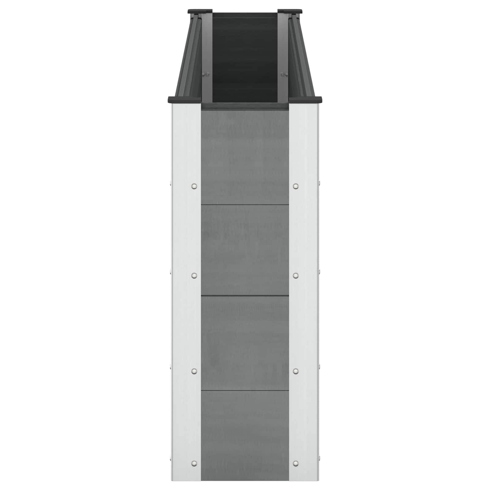 ComfortXL - Haut potager surélevé WPC aluminium extérieur plantation légumes 200x72cm noir - ComfortXL Outdoor Living - Image 3