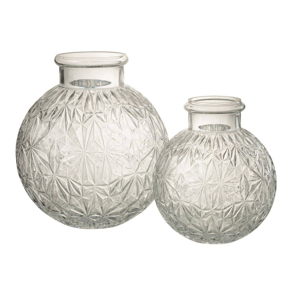 Vase Design en Verre "Diamant" 18cm Transparent - Image 2