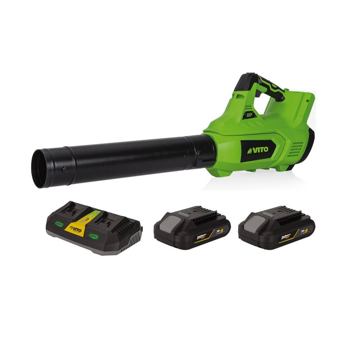 Souffleur de jardin 40V + 2 Batteries lithium 2AH + Chargeur DOUBLE VITO - Imagen 1