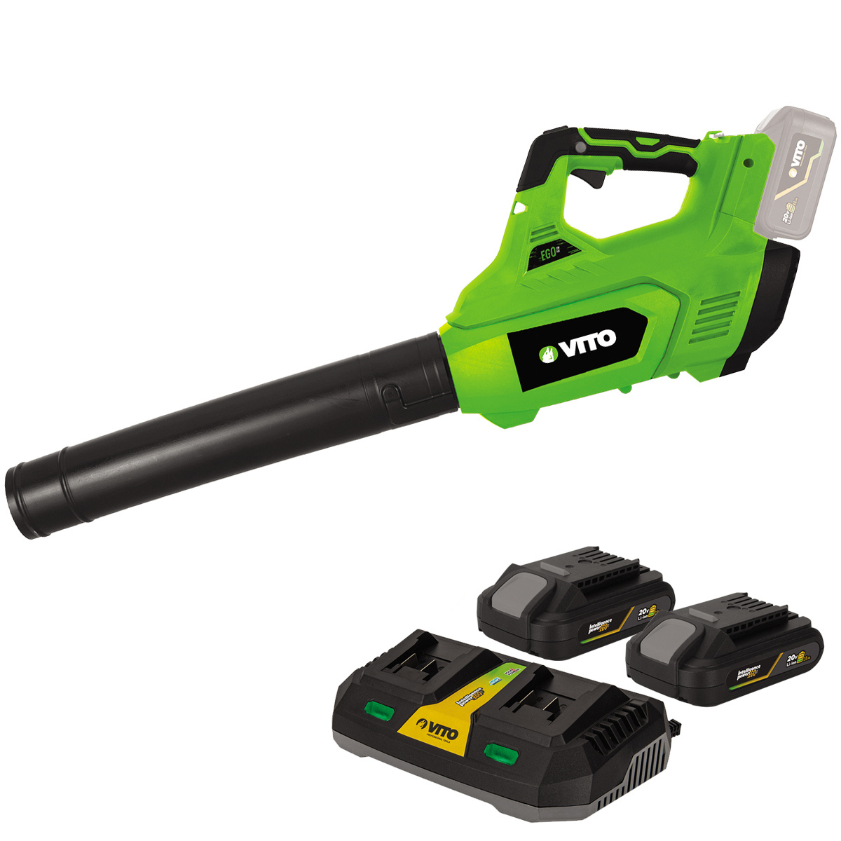 Souffleur de jardin 40V + 2 Batteries lithium 2AH + Chargeur DOUBLE VITO - Imagen 4