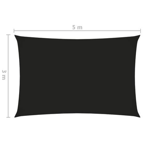 Helloshop26 - Voile toile d'ombrage parasol tissu oxford rectangulaire 3 x 5 m noir - Imagen 5