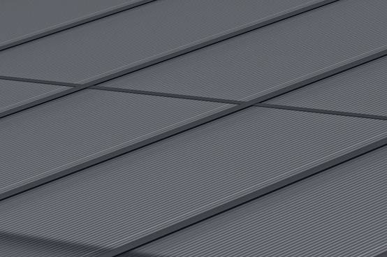 Cazeboo Pergola/Carport adossée 9m² KLEO 3x3 m gris - toit terrasse en aluminium et polycarbonate - Image 8