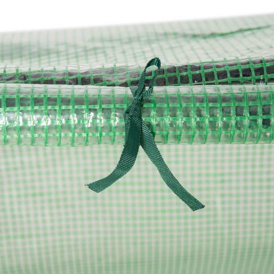 Outsunny - Mini serre de jardin 180x60x60cm 3 fenêtres zippées et enroulables couverture plastique cadre acier vert foncé - Outsunny - Image 10