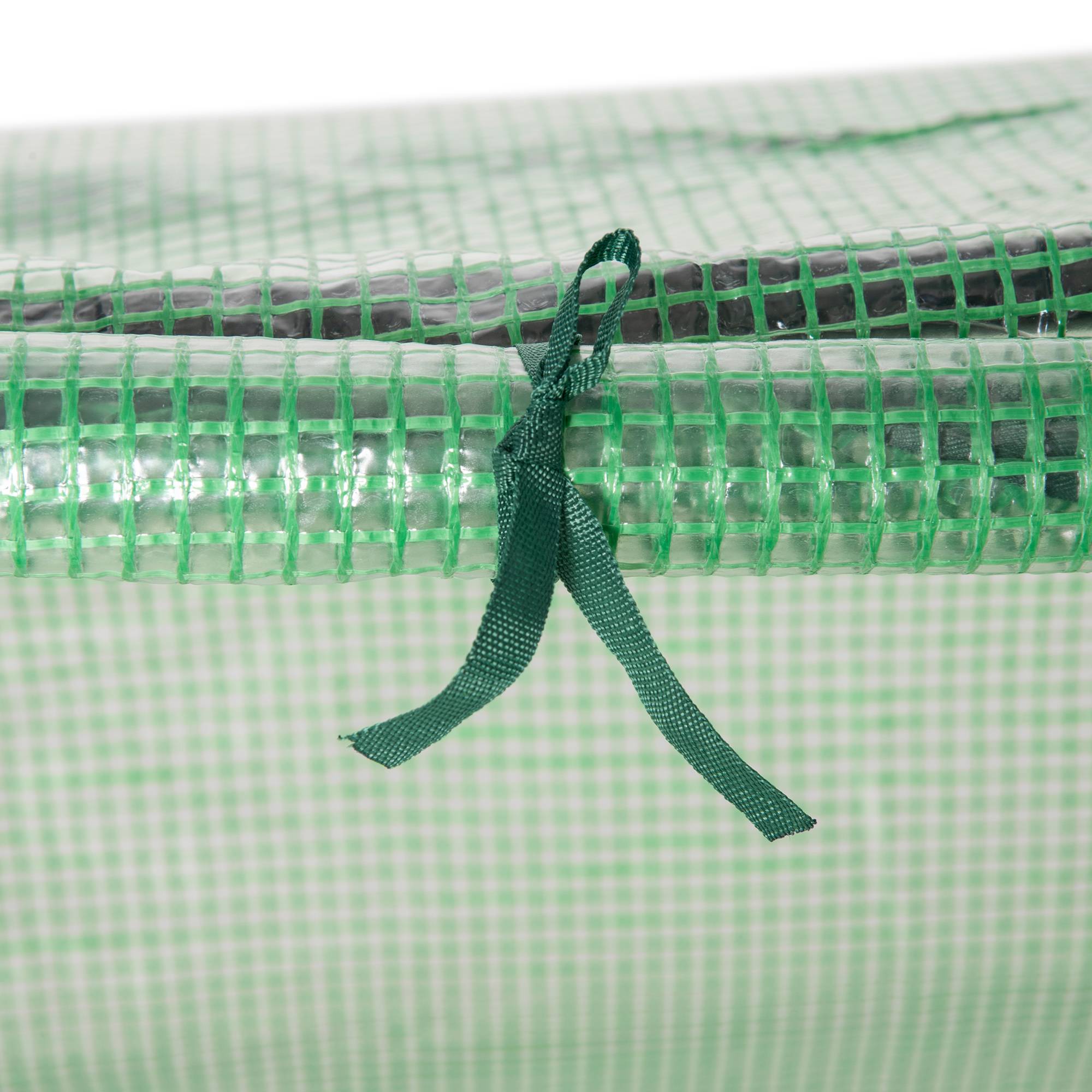 Outsunny - Mini serre de jardin 180x60x60cm 3 fenêtres zippées et enroulables couverture plastique cadre acier vert foncé - Outsunny - Image 10