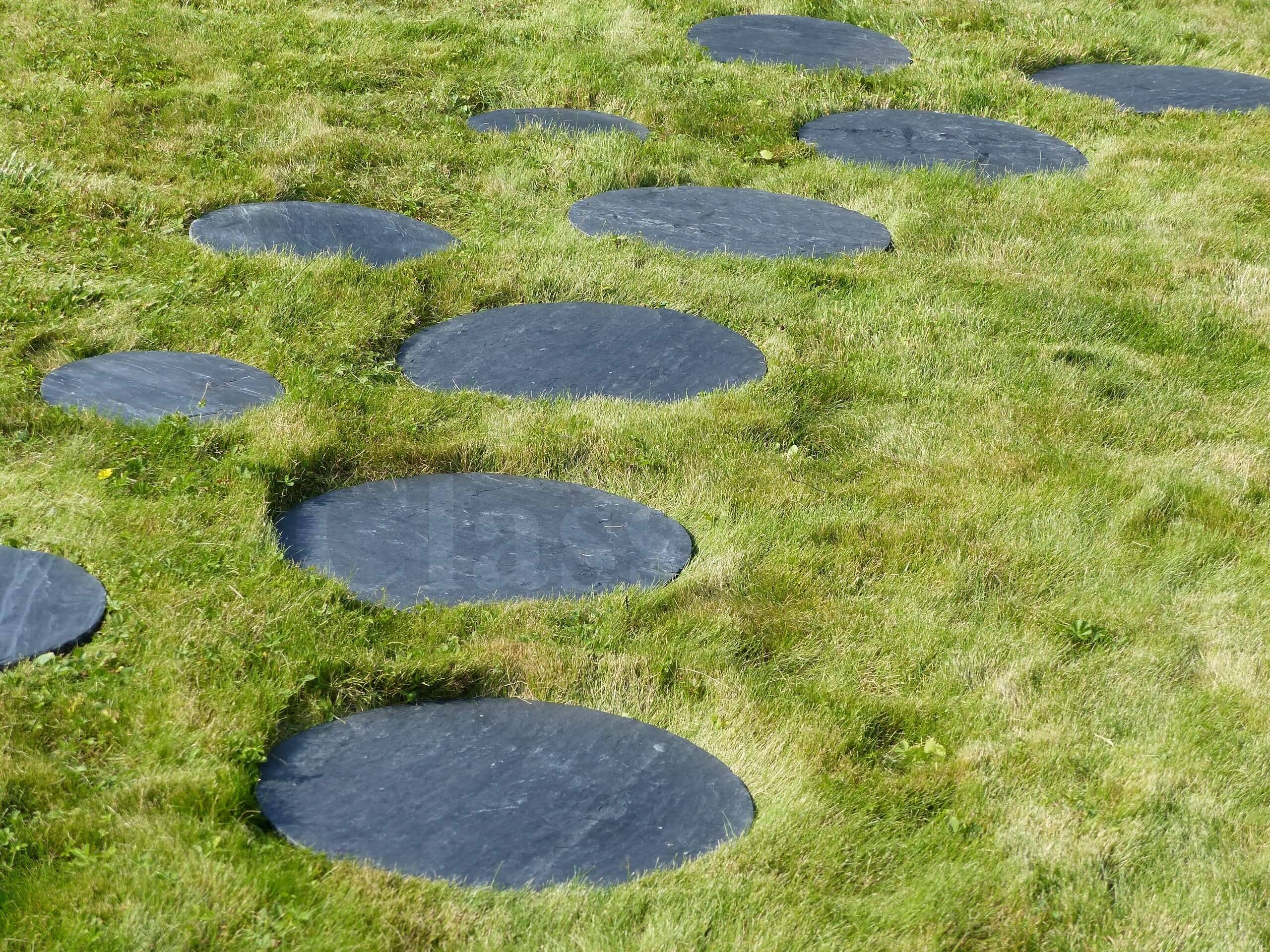 Pas Japonais Ardoise Rond 50 cm - Pack de 10 pièces - Image 3