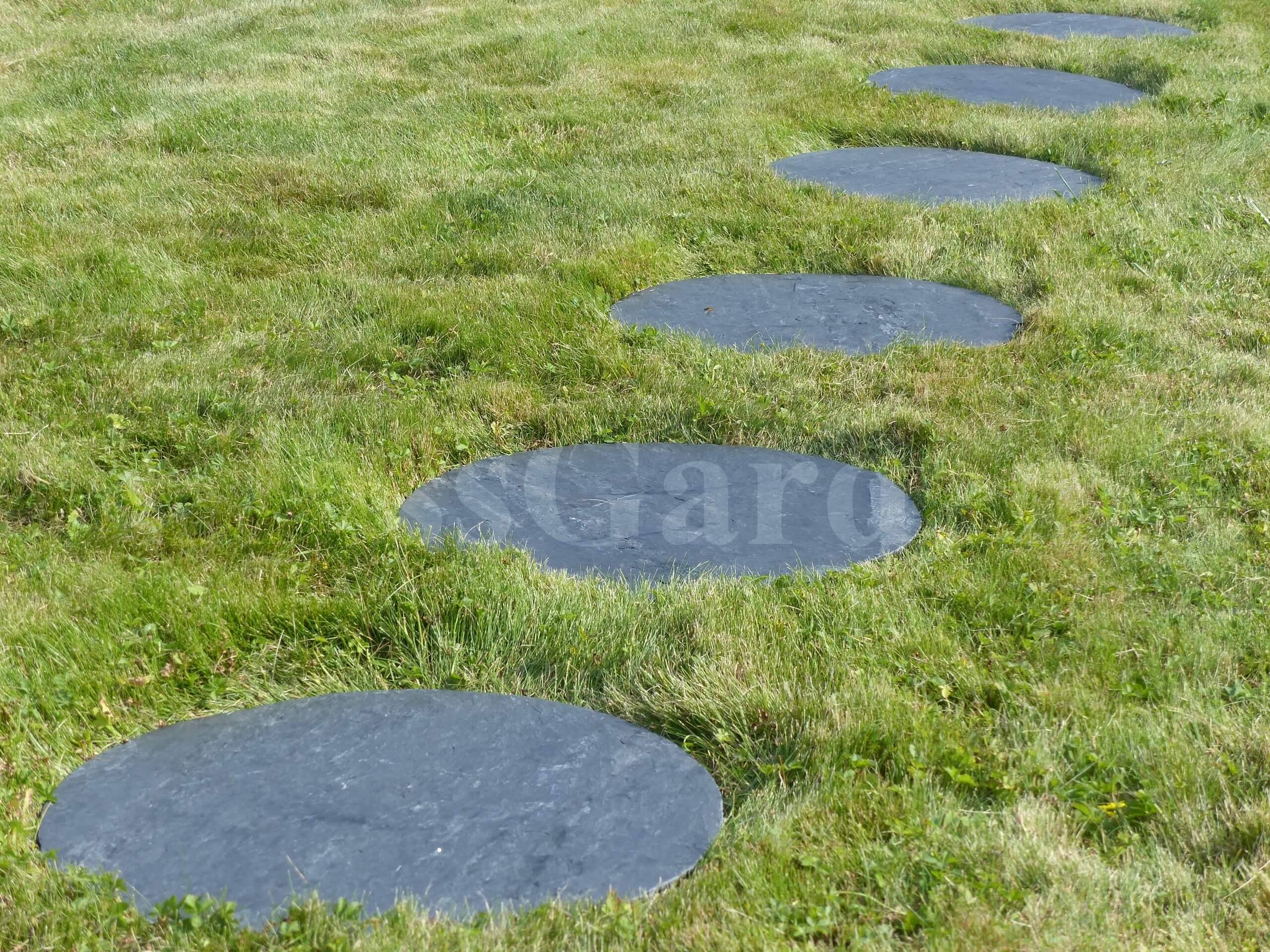 Pas Japonais Ardoise Rond 50 cm - Pack de 10 pièces - Image 1