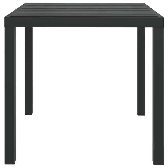 Table de jardin Aluminium et WPC Noir 80 x 80 x 74 cm - PANGIVO - Image 3