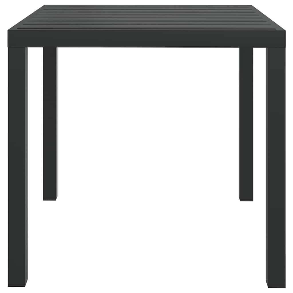 Table de jardin Aluminium et WPC Noir 80 x 80 x 74 cm - PANGIVO - Image 3
