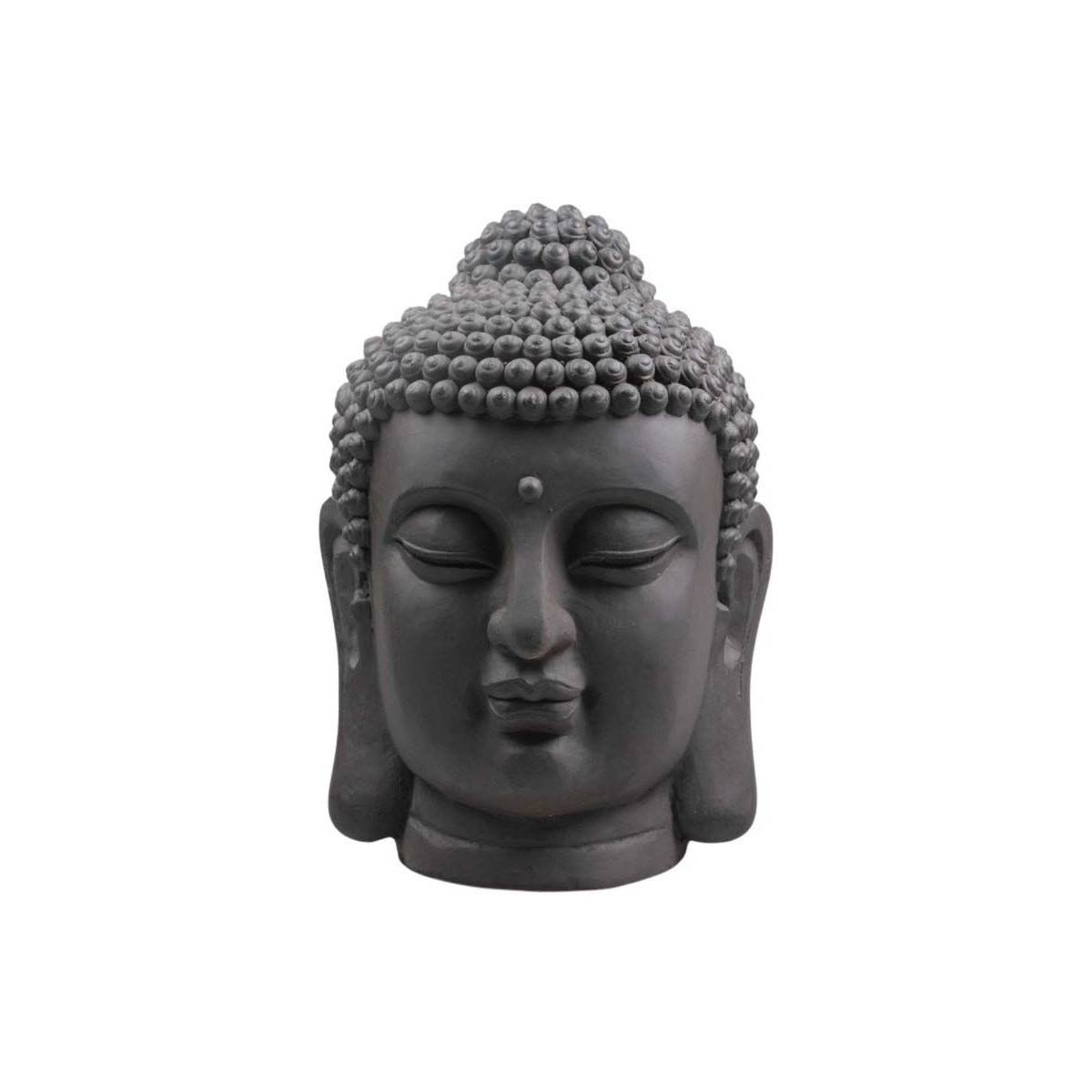 Stonelite - Tête de bouddha en fibres pour jardin 31 x 30 x 42 cm - Imagen 1