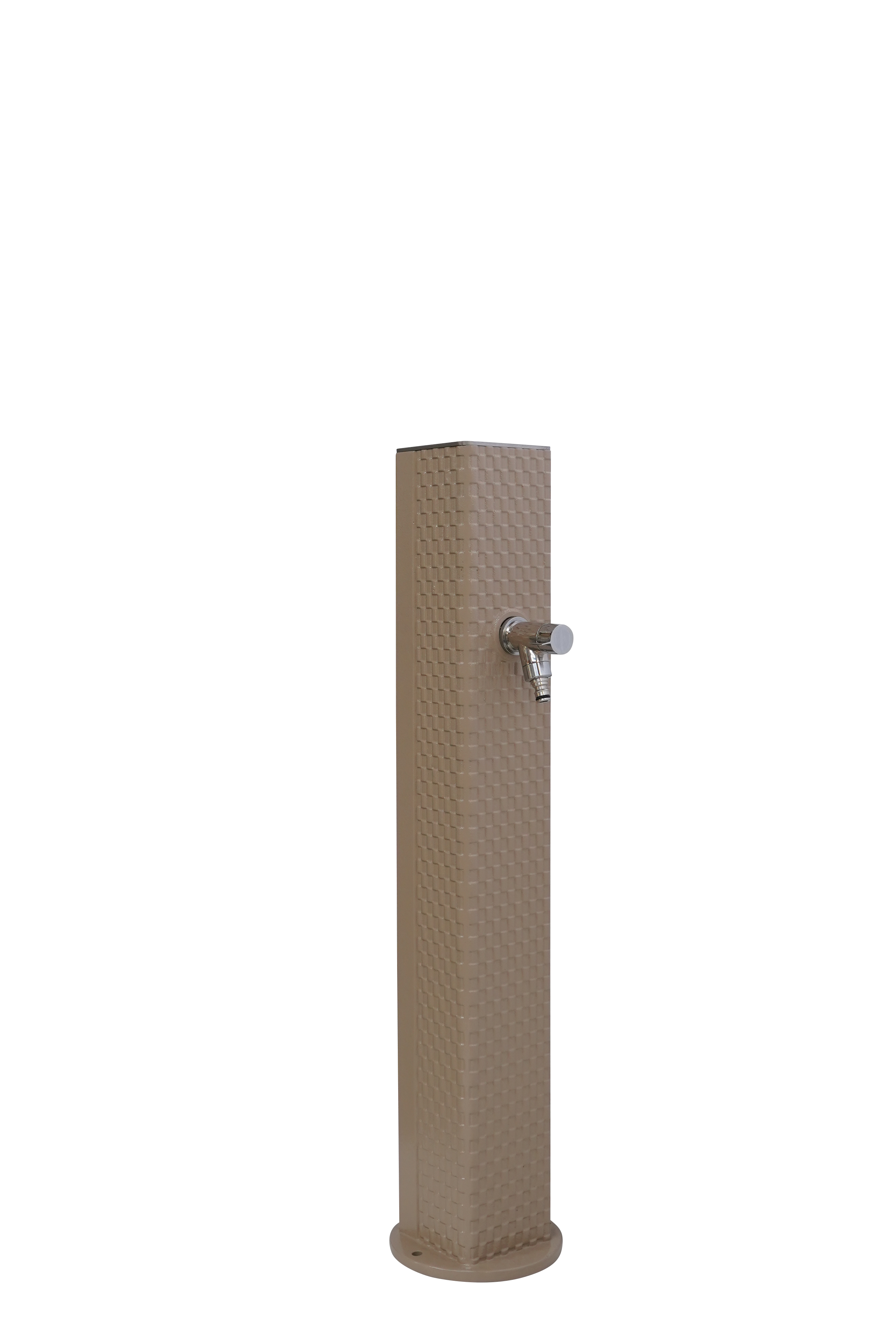 Fontaine borne pixel sans vasque taupe avec robinet rounded Dommartin H. 92cm X L. 20cm - Imagen 2