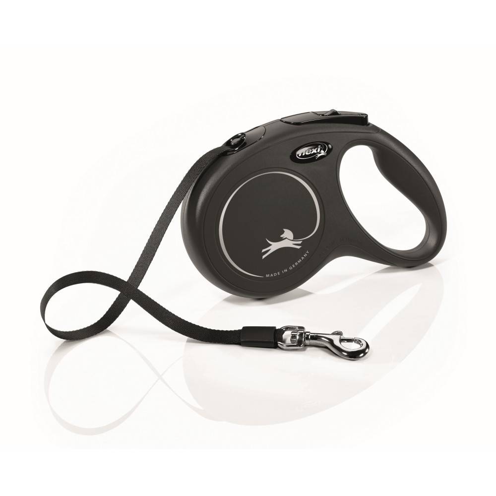 Flexi - Laisse sangle 5 mètres M Max 25 KG noir laisse pour chien - Imagen 3