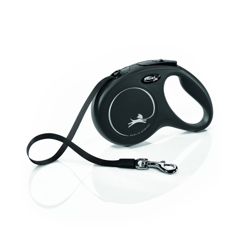 Flexi - Laisse sangle 5 mètres M Max 25 KG noir laisse pour chien - Imagen 4