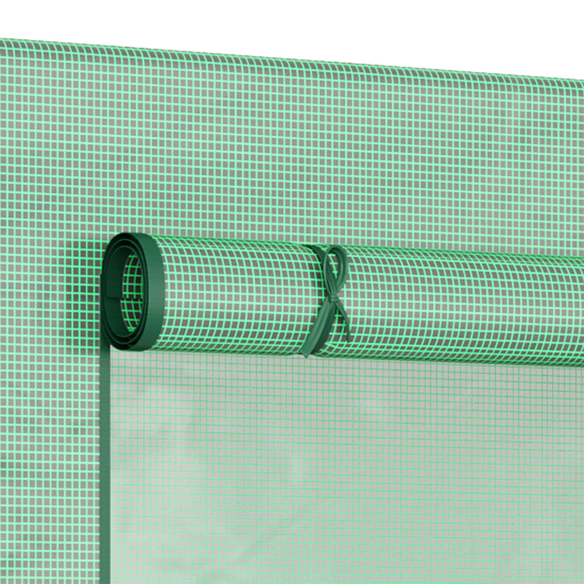 Serre d'extérieur avec fenêtres et structure en acier, idéale pour la culture de tomates et de fleurs, 200 x 76 x 168 cm, verte - Image 10