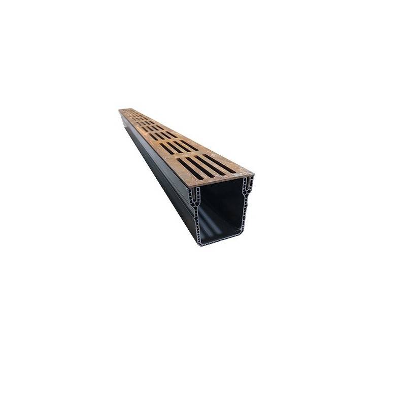 Caniveau XXS MINI L 6,5 cm Grille acier Corten - StarDrain - LINE ECO -       Caniveau de 100 cm - Image 3