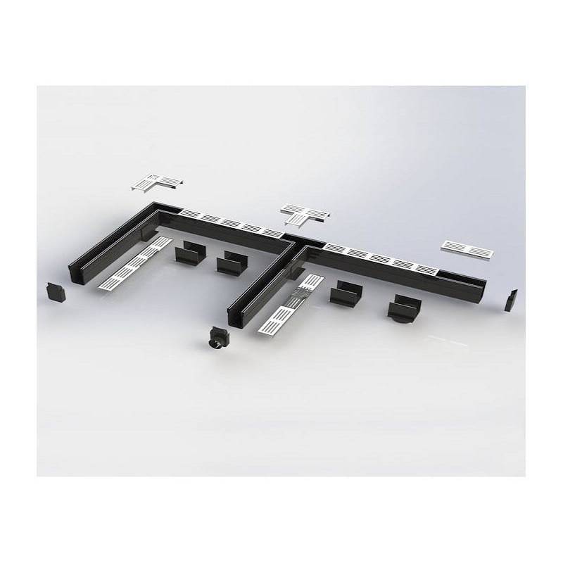 Caniveau XXS MINI L 6,5 cm Grille acier Corten - StarDrain - LINE ECO -       Caniveau de 100 cm - Image 5