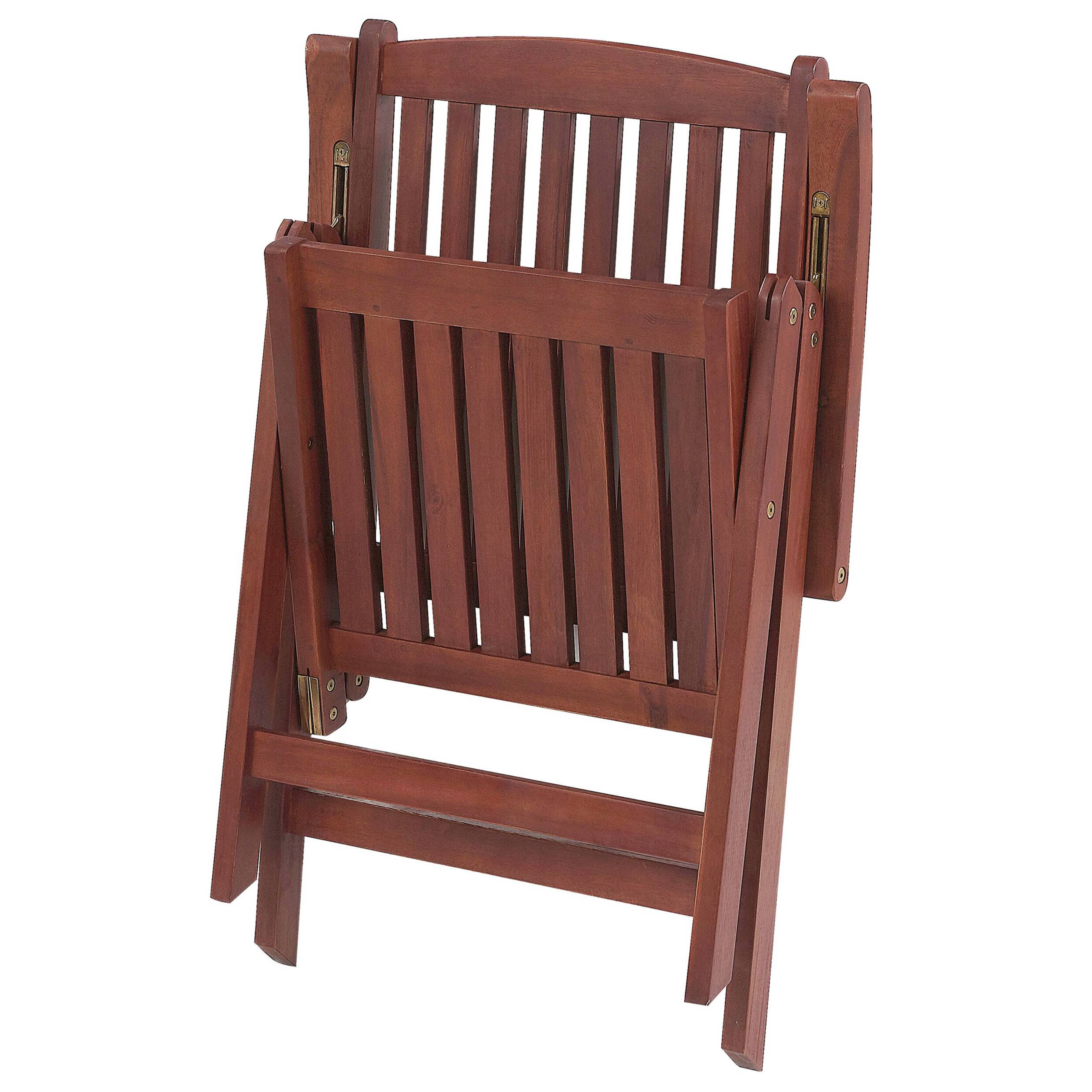Beliani - Chaise Metteur en Scène Marron en Bois d'Acacia Transat Inclinable Résistant pour Jardin ou Terrasse au Style Méditerranéen - Imagen 7