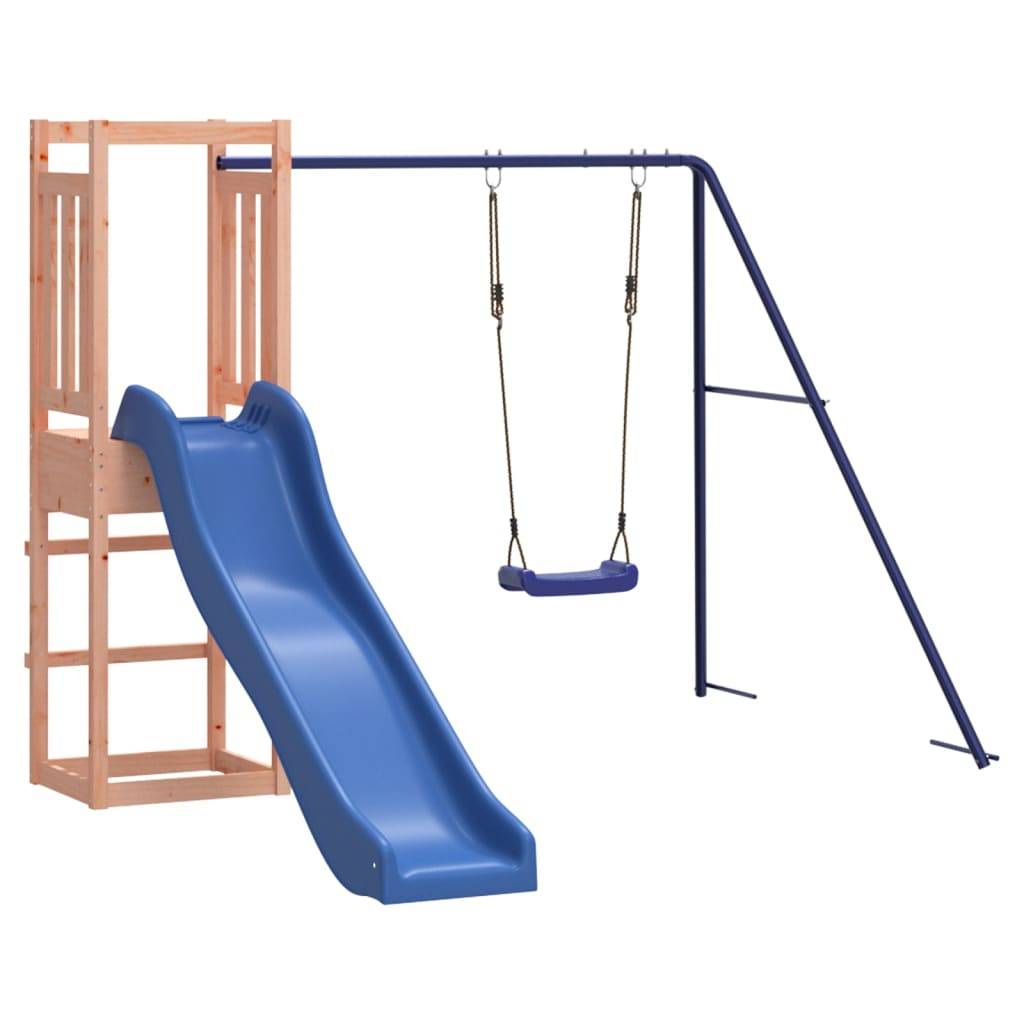 Helloshop26 - Aire de jeux d'extérieur balançoires toboggan portiques robuste jeux jardin 237 x 321 x 169 cm bois massif de douglas - Imagen 1