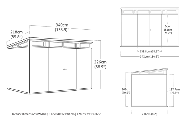 Keter - Abri de jardin Cortina- 7,15 m² - gris - KETER - Image 9