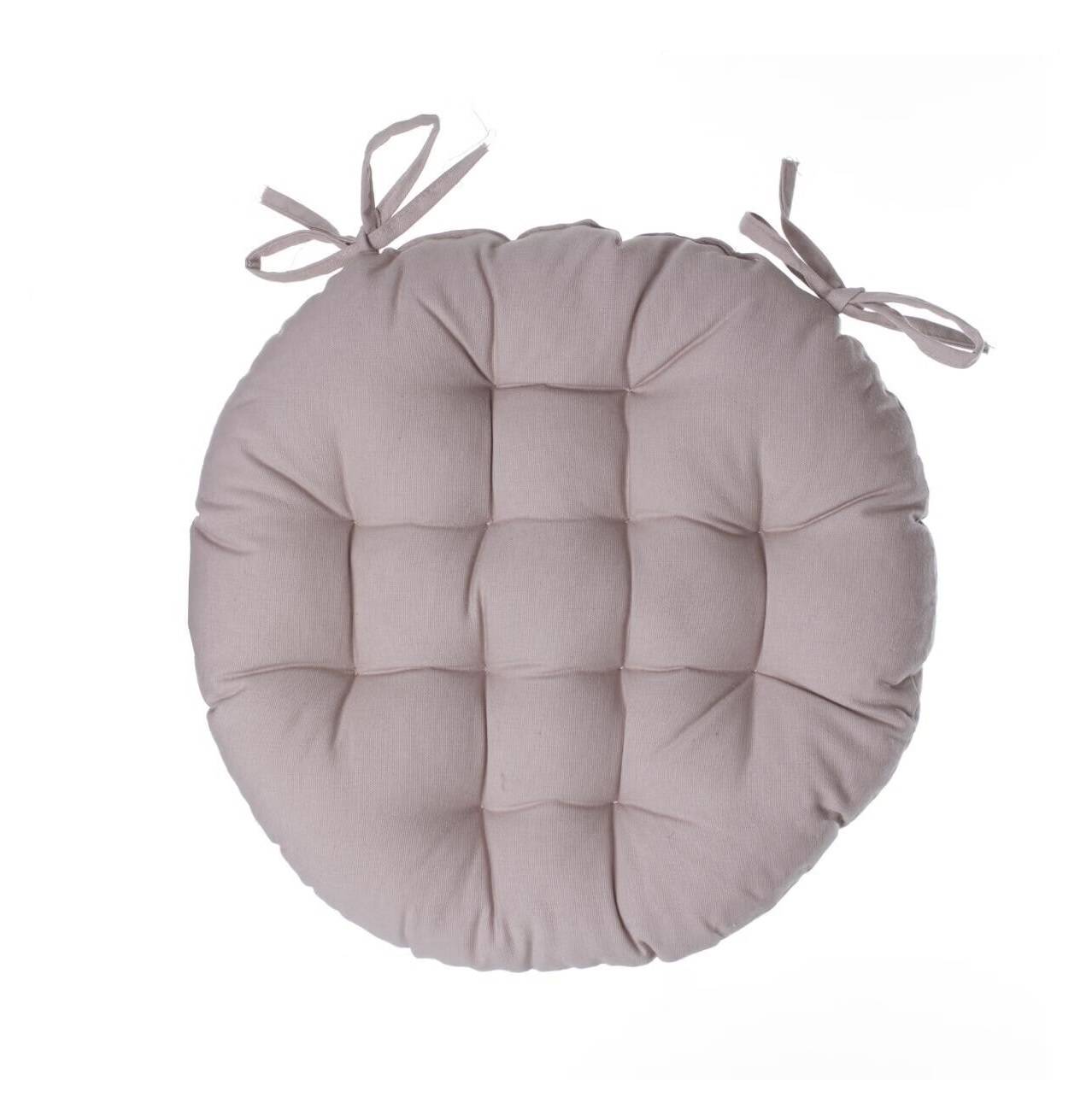 Galette de chaise ronde 38 cm Lin - Image 1