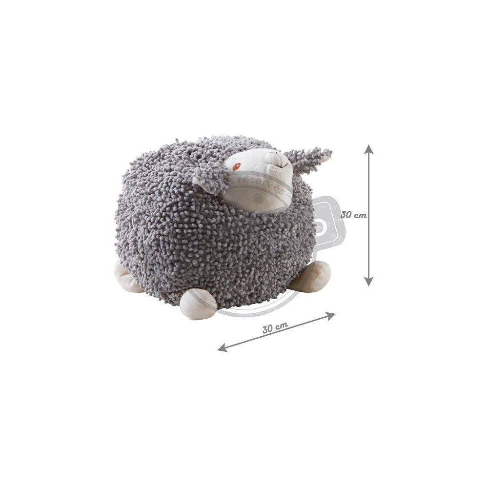 Aubry Gaspard - Mouton en coton gris Shaggy 30 cm - Imagen 2