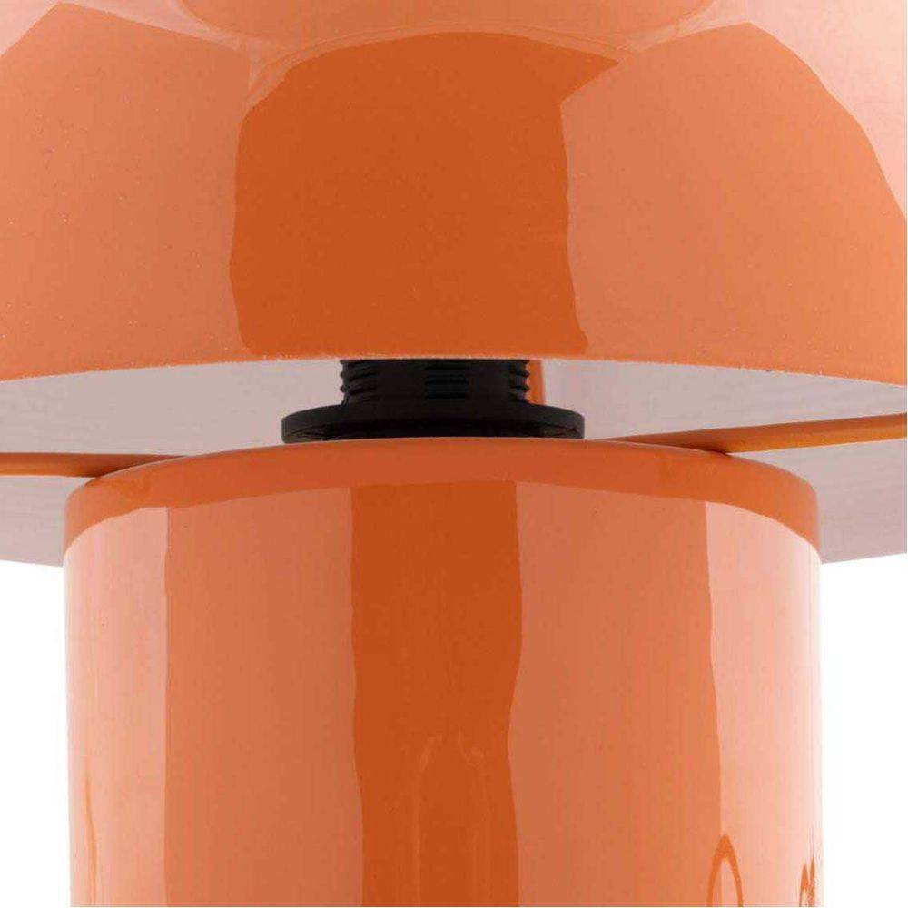 Leitmotiv - Lampe à poser en métal coloré Fat Mushroom Mini Orange - Imagen 3