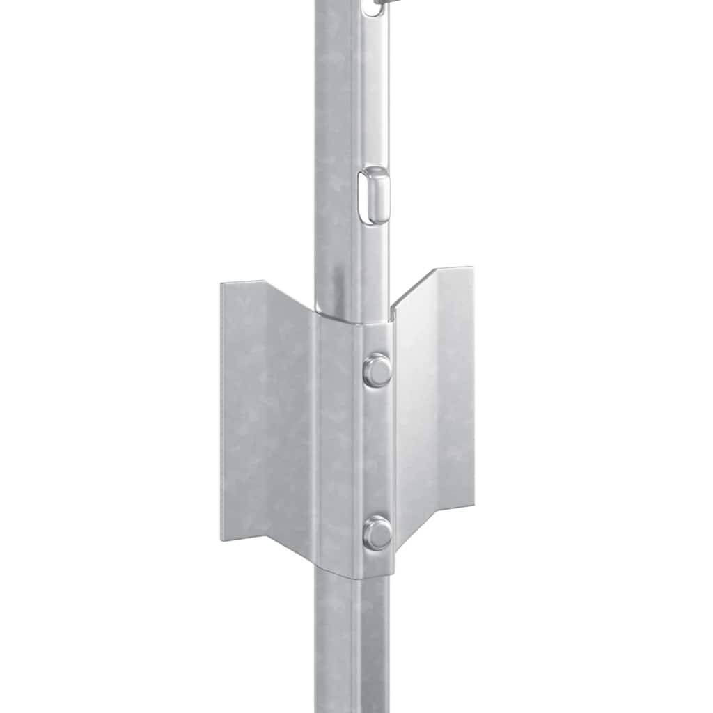 Poteau de clôture Acier Argenté 100 x 8,5 cm - PANGIVO - Image 5