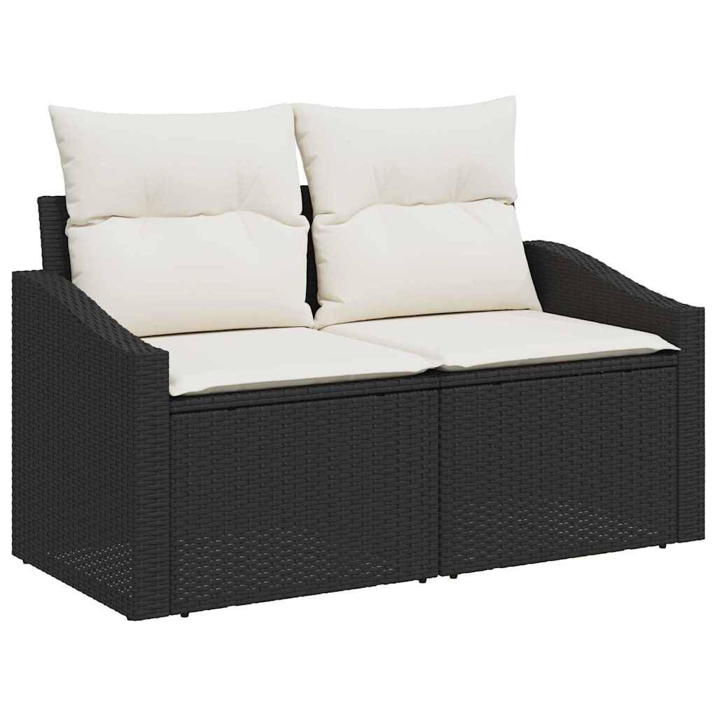 Vidaxl - Ensemble de Canapés avec coussin 9 pcs Noir polyrotin vidaXL 3346777 - Image 5