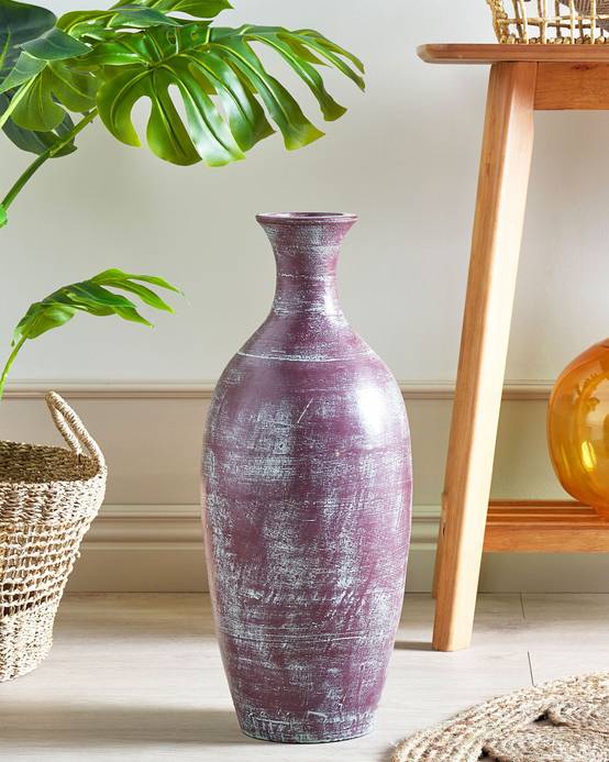 Beliani - Vase décoratif Terre cuite Marron KARDIA - 24x24x57- Beliani - Image 1