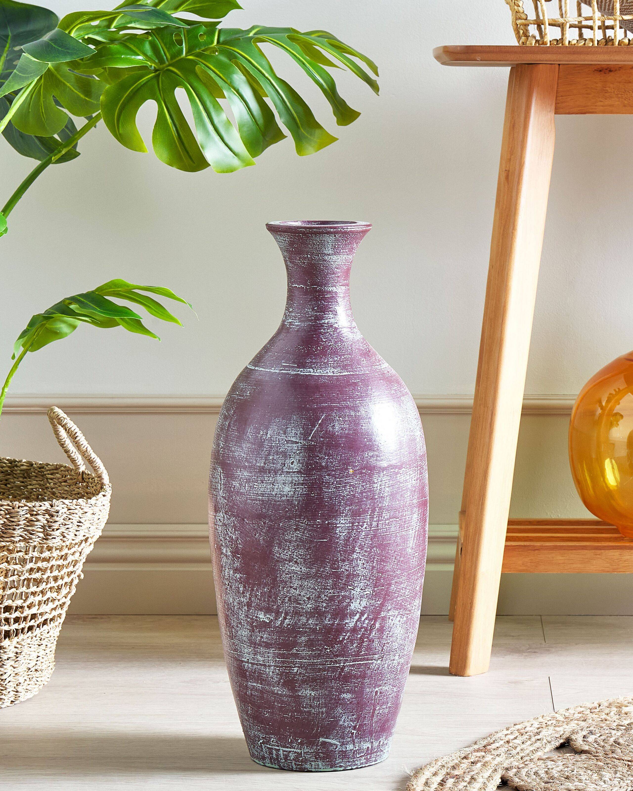 Beliani - Vase décoratif Terre cuite Marron KARDIA - 24x24x57- Beliani - Image 1