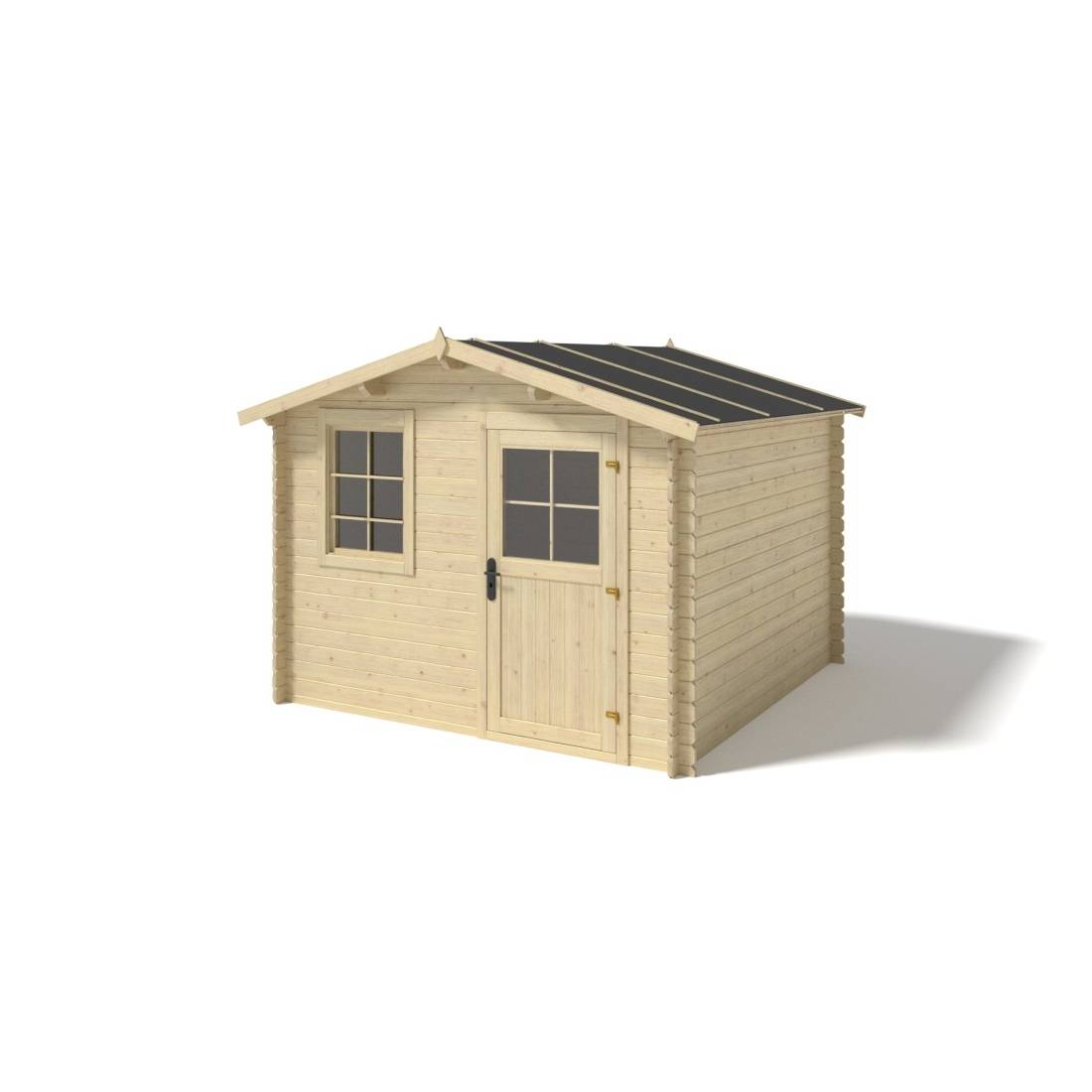Altanka - Abri de jardin en bois - 6m2 - 3x2m - Ep. 28mm - Couleur: naturel - DOM472 - ALTANKA - Image 2