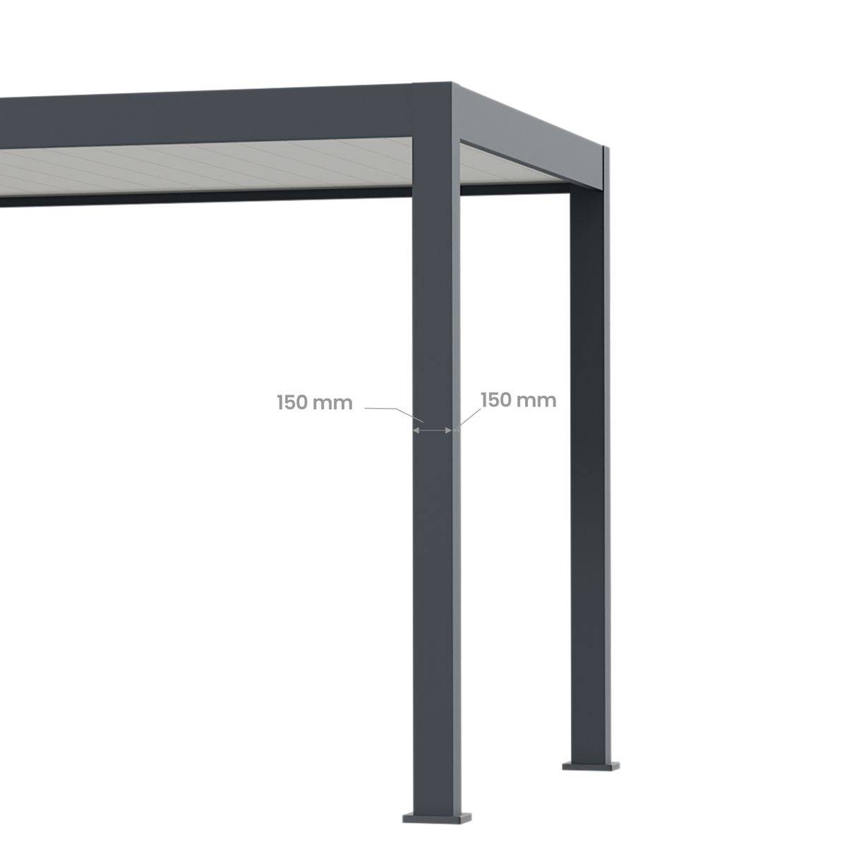 Direct Abris - Carport Aluminium DENVER Abri de Jardin Composite Inclus - 330 x 760 cm - 24,94 m² / local 5 m² - 1 Voiture - Image 10