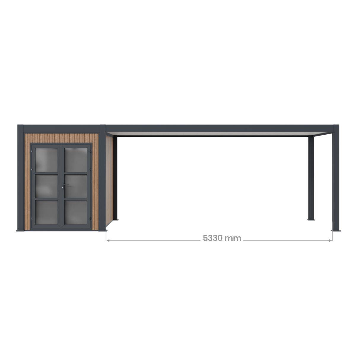 Direct Abris - Carport Aluminium DENVER Abri de Jardin Composite Inclus - 330 x 760 cm - 24,94 m² / local 5 m² - 1 Voiture - Image 9