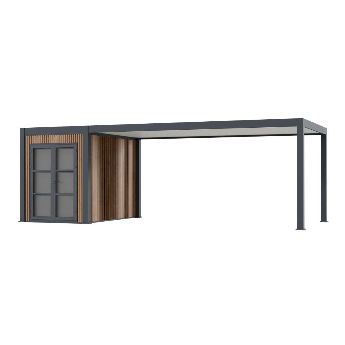 Direct Abris - Carport Aluminium DENVER Abri de Jardin Composite Inclus - 330 x 760 cm - 24,94 m² / local 5 m² - 1 Voiture - Image 4