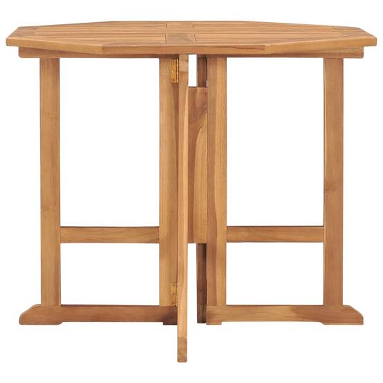 Table à dîner pliable bois de teck Ø90 x 75 cm, Poids :15.02kg - PANGIVO - Image 2