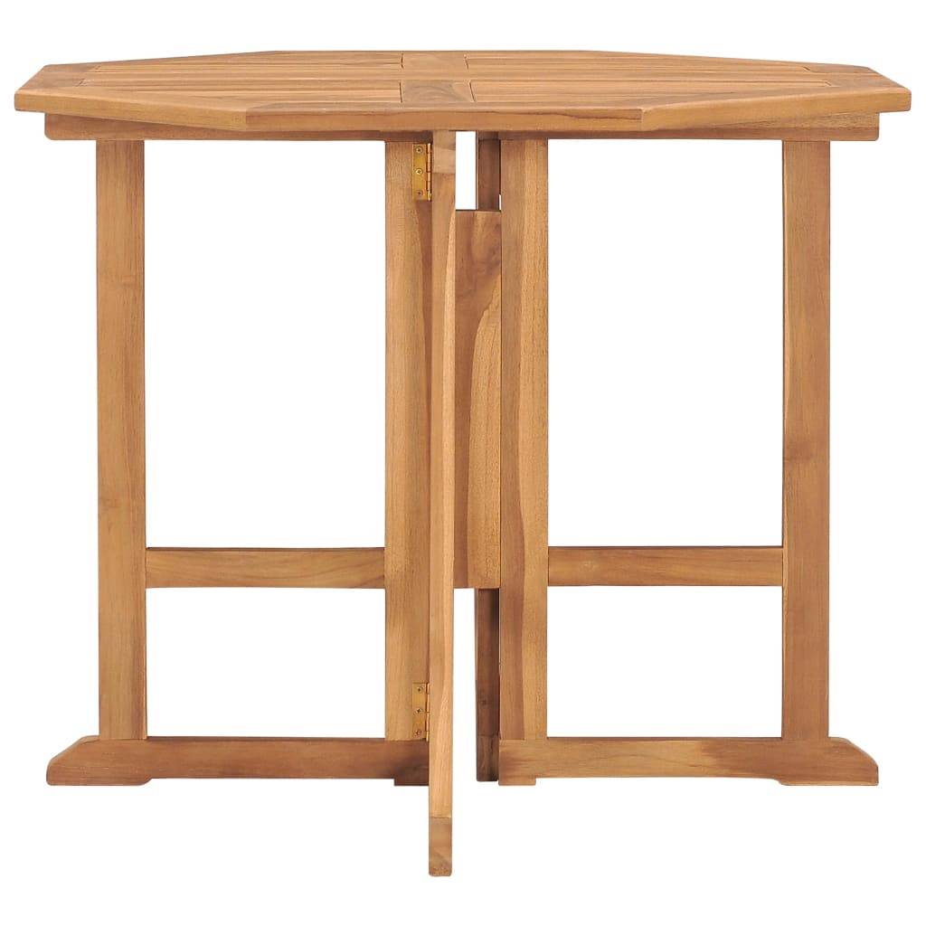 Table à dîner pliable bois de teck Ø90 x 75 cm, Poids :15.02kg - PANGIVO - Image 2