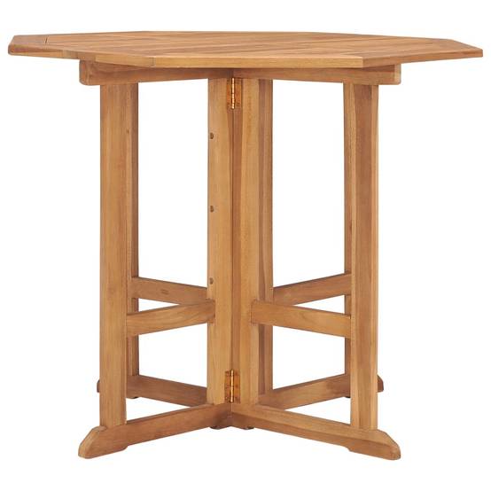 Table à dîner pliable bois de teck Ø90 x 75 cm, Poids :15.02kg - PANGIVO - Image 3