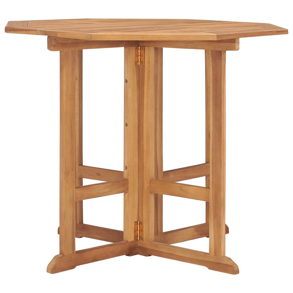 Table à dîner pliable bois de teck Ø90 x 75 cm, Poids :15.02kg - PANGIVO - Image 3