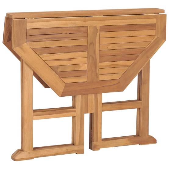 Table à dîner pliable bois de teck Ø90 x 75 cm, Poids :15.02kg - PANGIVO - Image 5