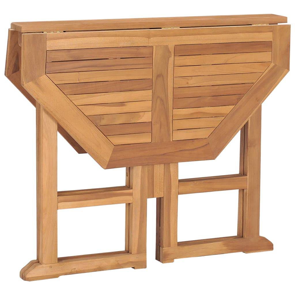 Table à dîner pliable bois de teck Ø90 x 75 cm, Poids :15.02kg - PANGIVO - Image 5